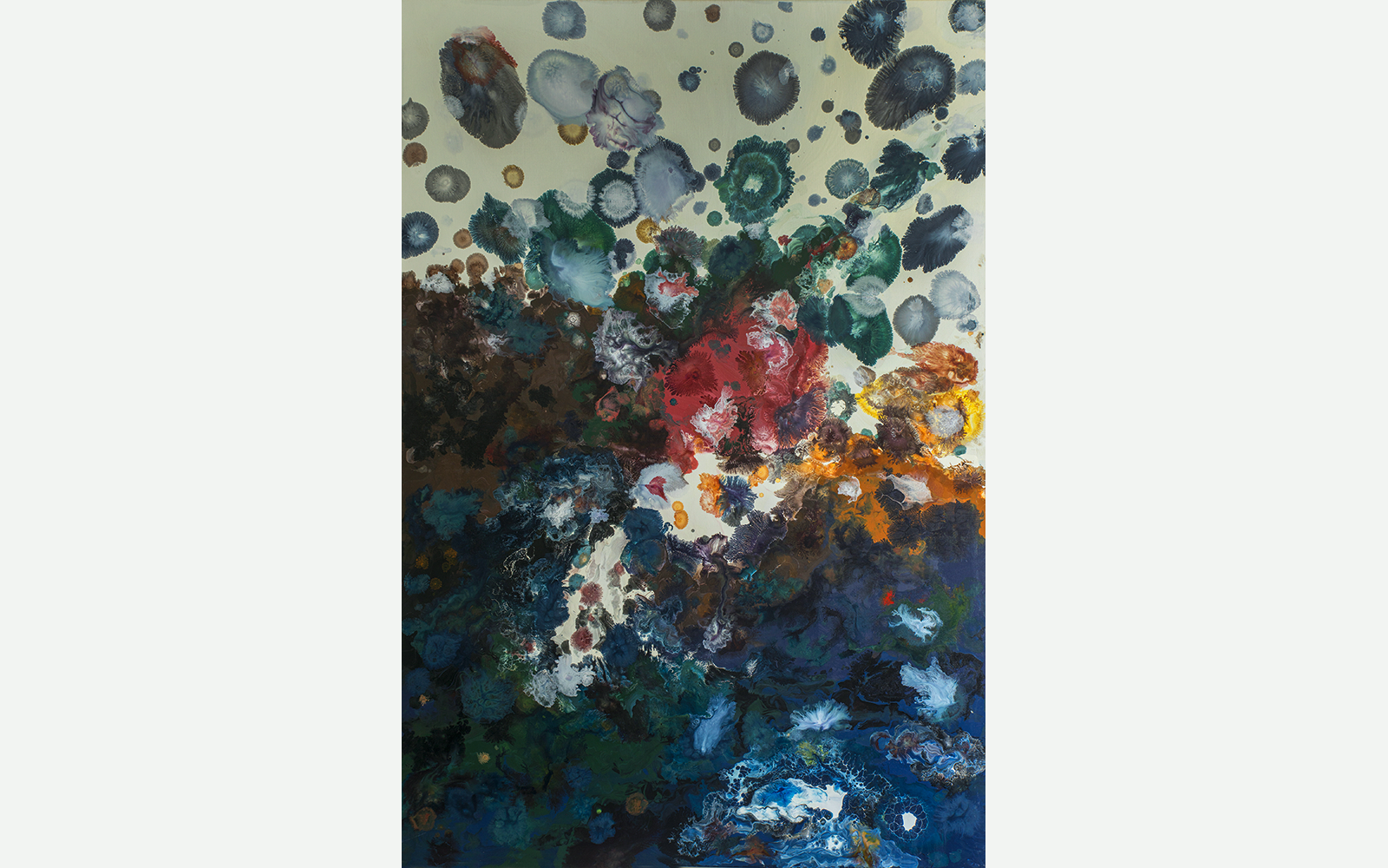 Hilden & Diaz 
Liquid Paintings, 2010 
Mixed media på lærred. 
190 × 130 cm.